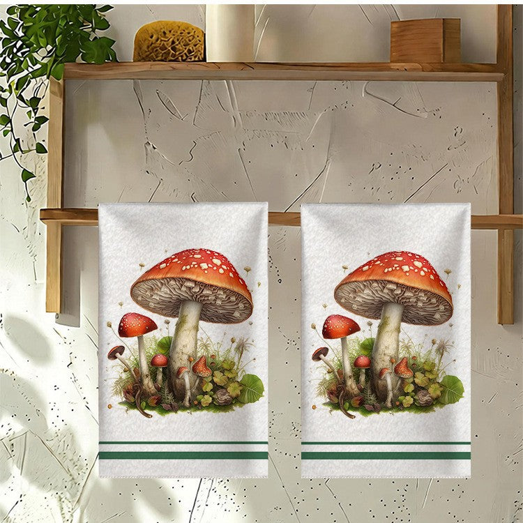 Colorful Mushroom Microfiber Kitchen Towel