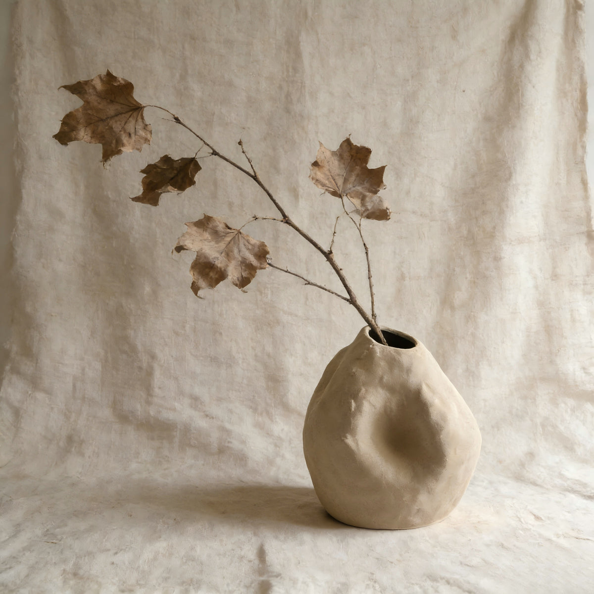 Handmade Ceramic Vase Wabi-Sabi Flower Decoration