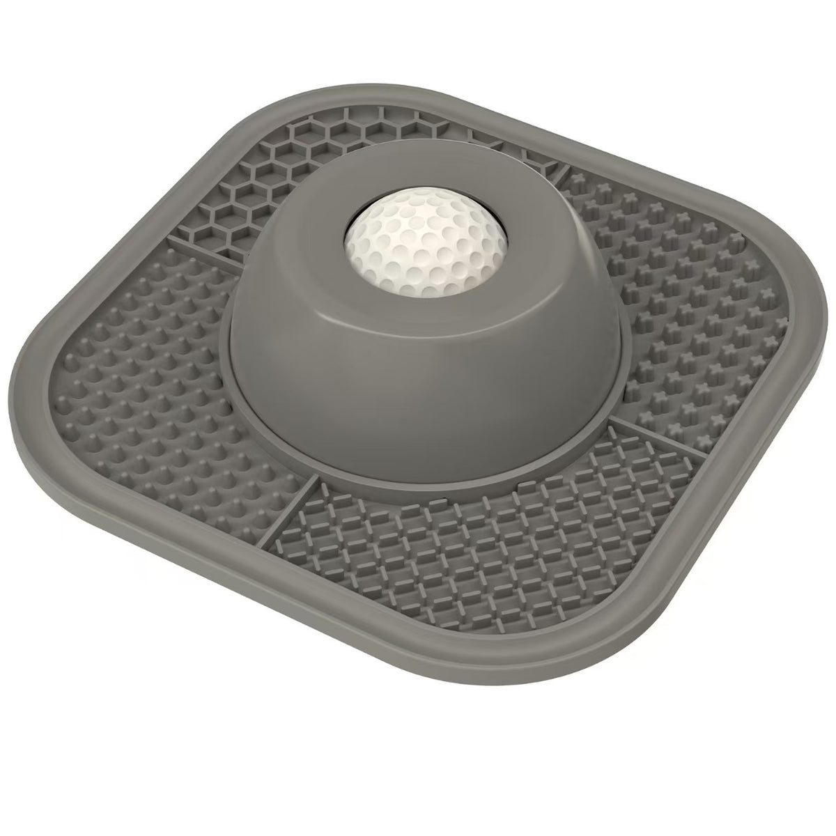 Double Bowl Silicone Slow Feeder Licking Mat with Suction Base for Dogs