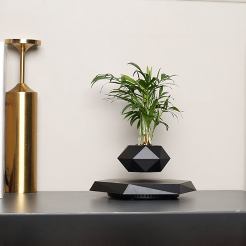 Magnetic Levitation Bonsai with Artificial Plants