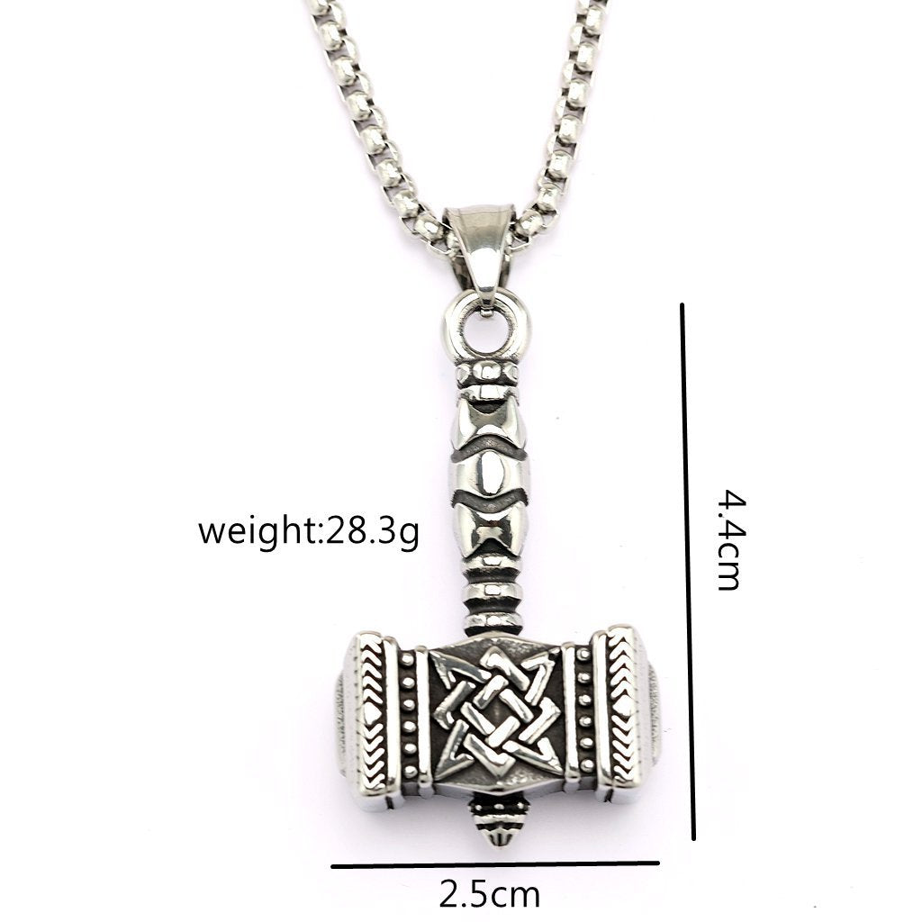 Vintage Viking Hammer Pendant Necklace