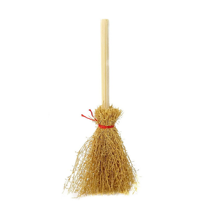 Mini red rope broom pendant