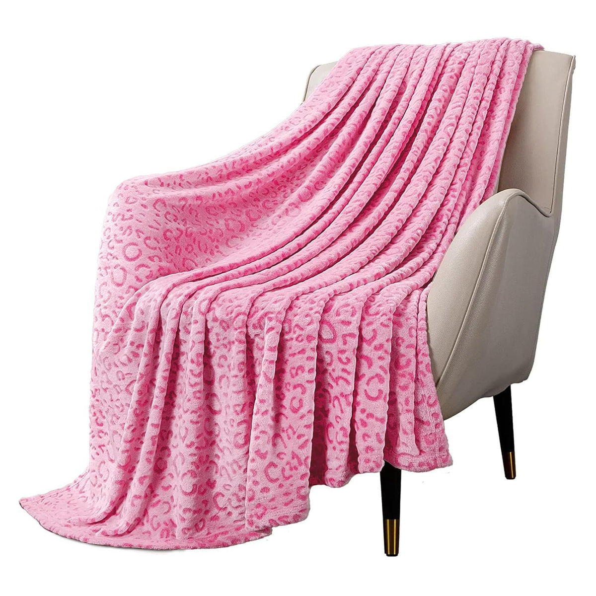 Custom Digital Print Classic Leopard Pattern Flannel Blanket