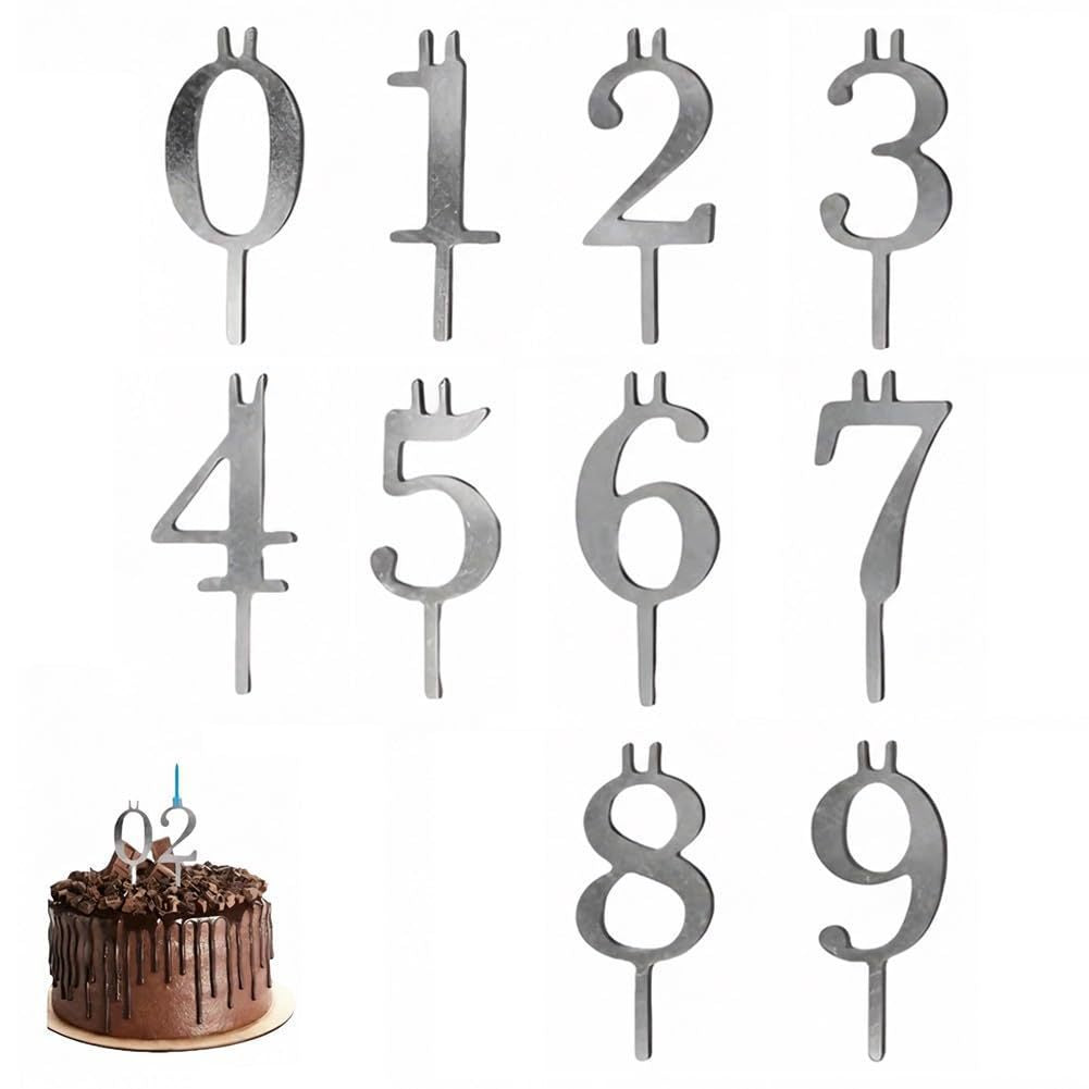 Number Birthday Candle Holder Set