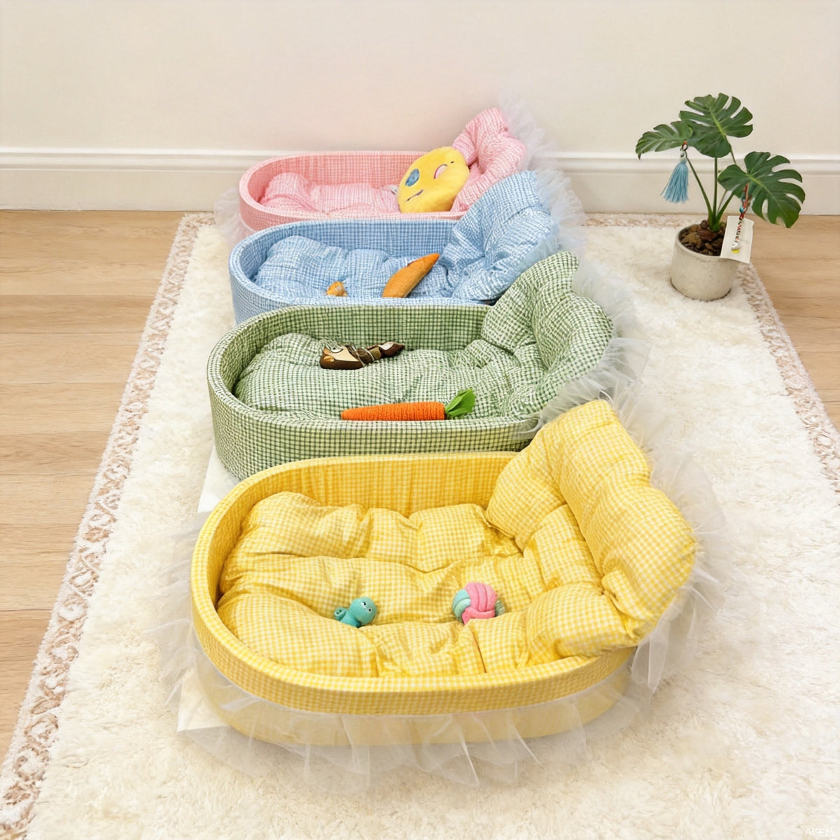Plush Deep Sleep Cat Kennel