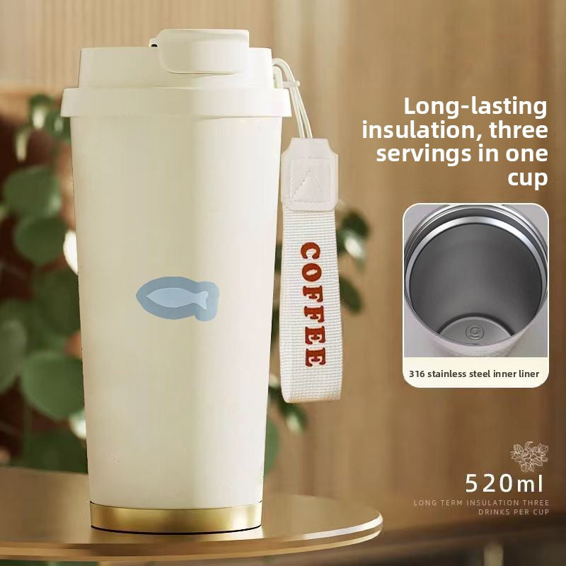 Cartoon thermos cup double drinking cup drinking cup