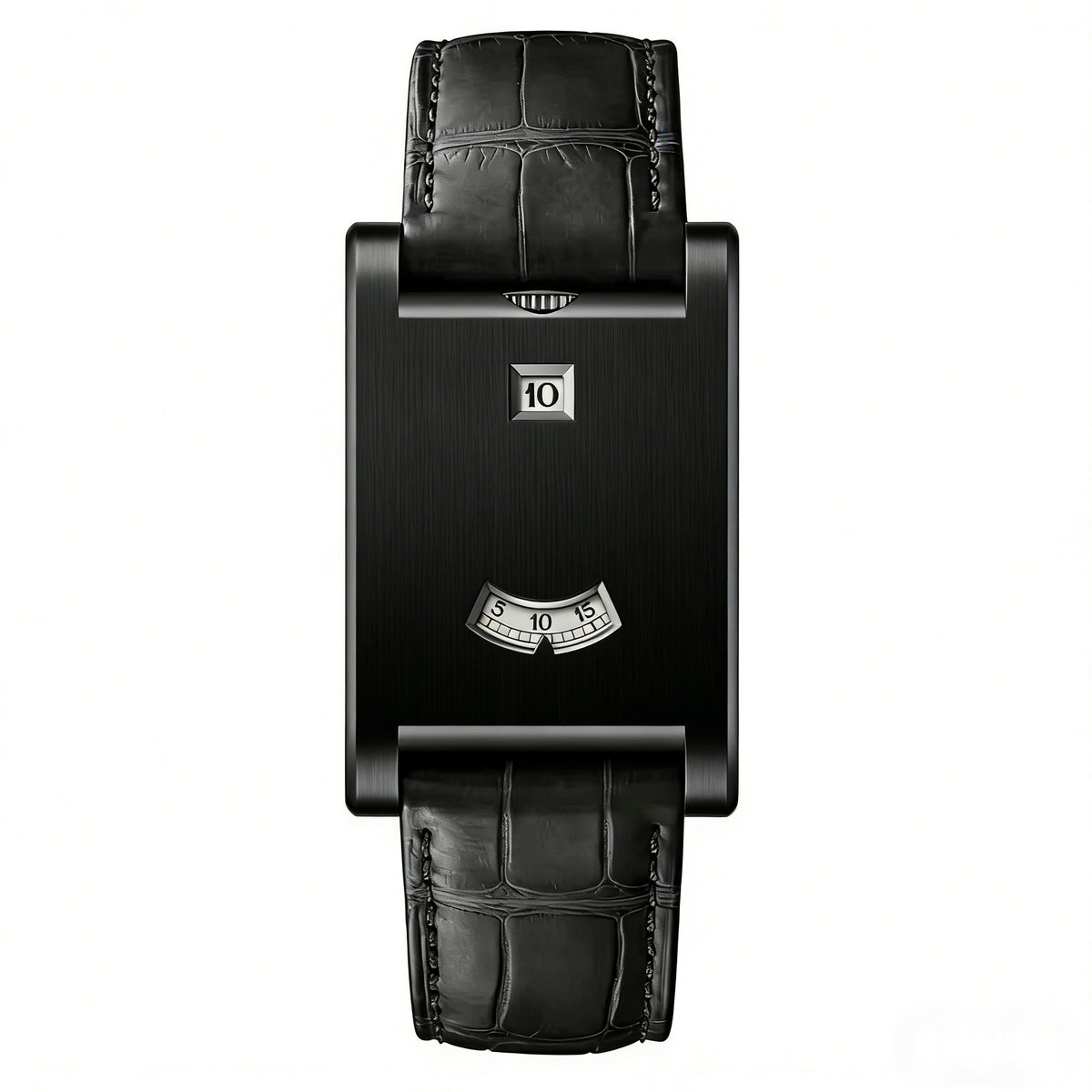 Square Digital Leather Strap Watch