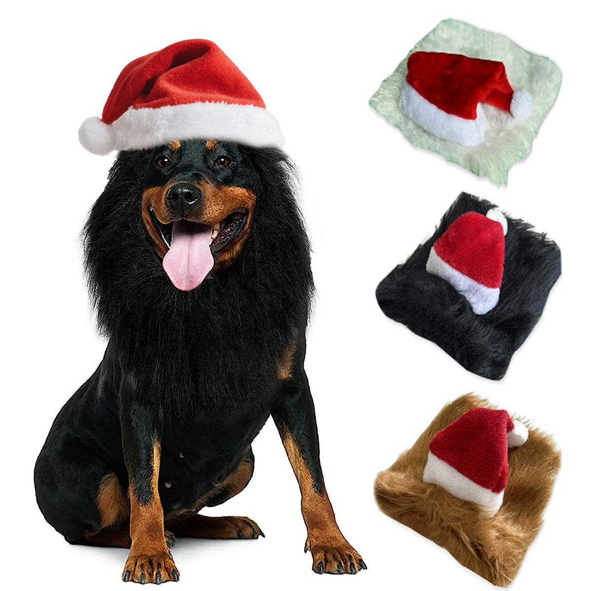 Pet Lion Christmas Hat Costume