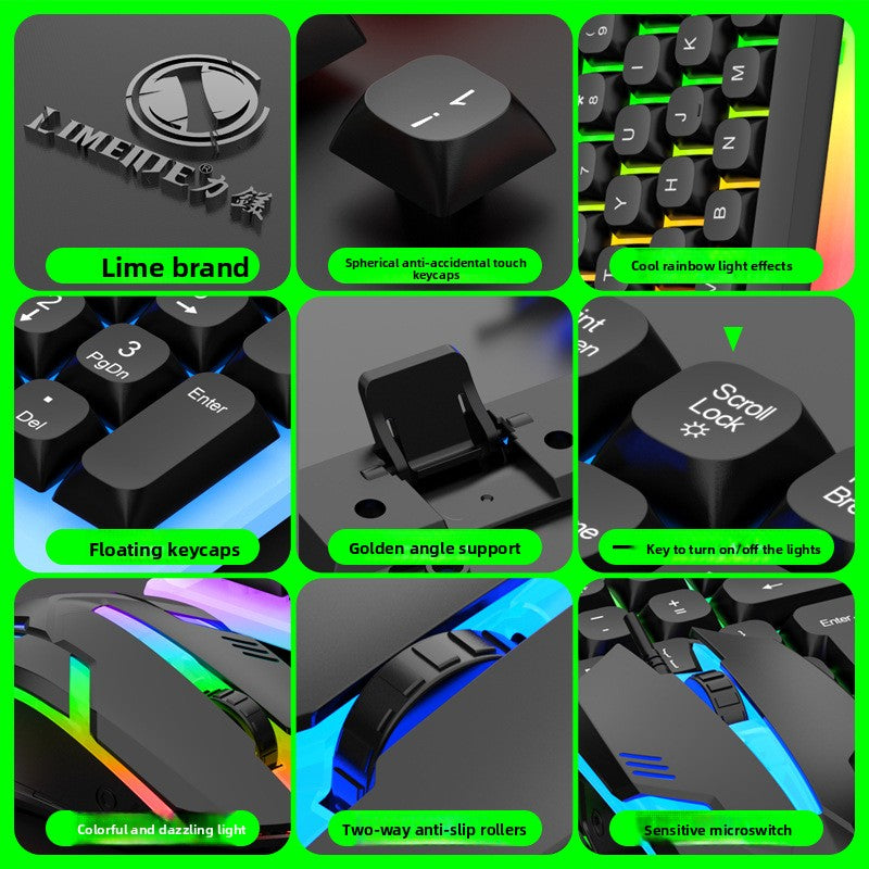 Luminous USB Keyboard and Mouse Combo