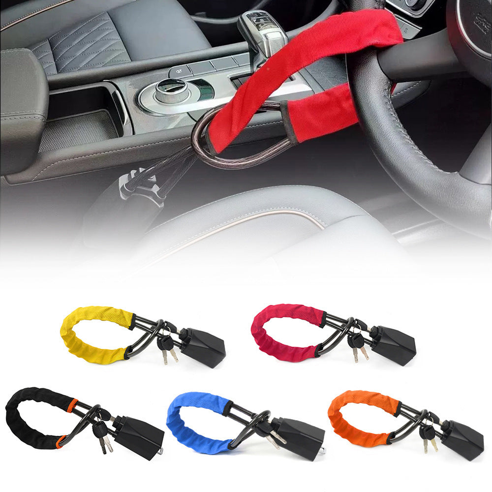 Universal Retractable Car Steering Wheel Anti-Theft Lock
