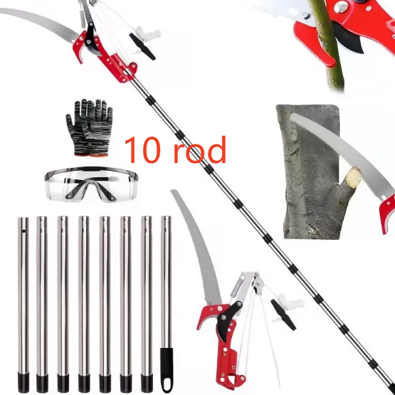 Adjustable Length Garden Pruning Shears with Saw