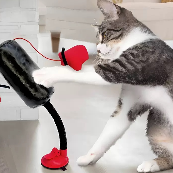 Interactive Cat Punching Toy with Bouncing Spring