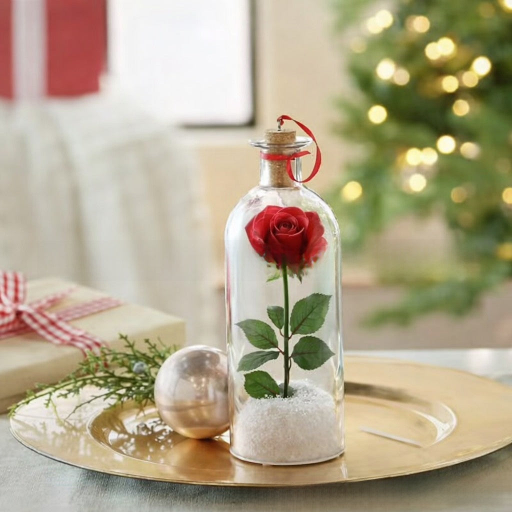 Christmas Tree Message Recording Glass Bottle