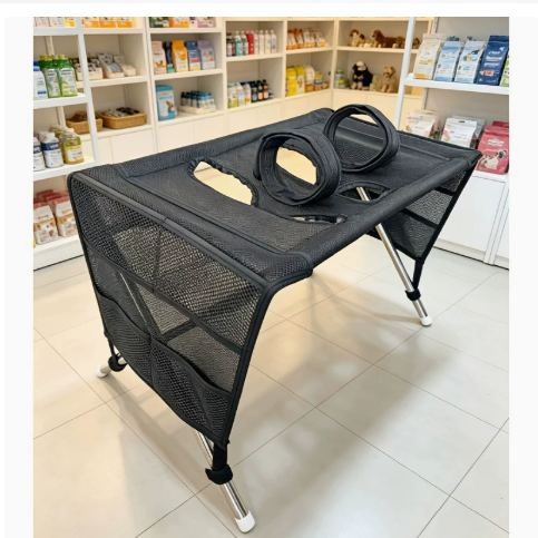Foldable Pet Grooming Table Stainless Steel Frame