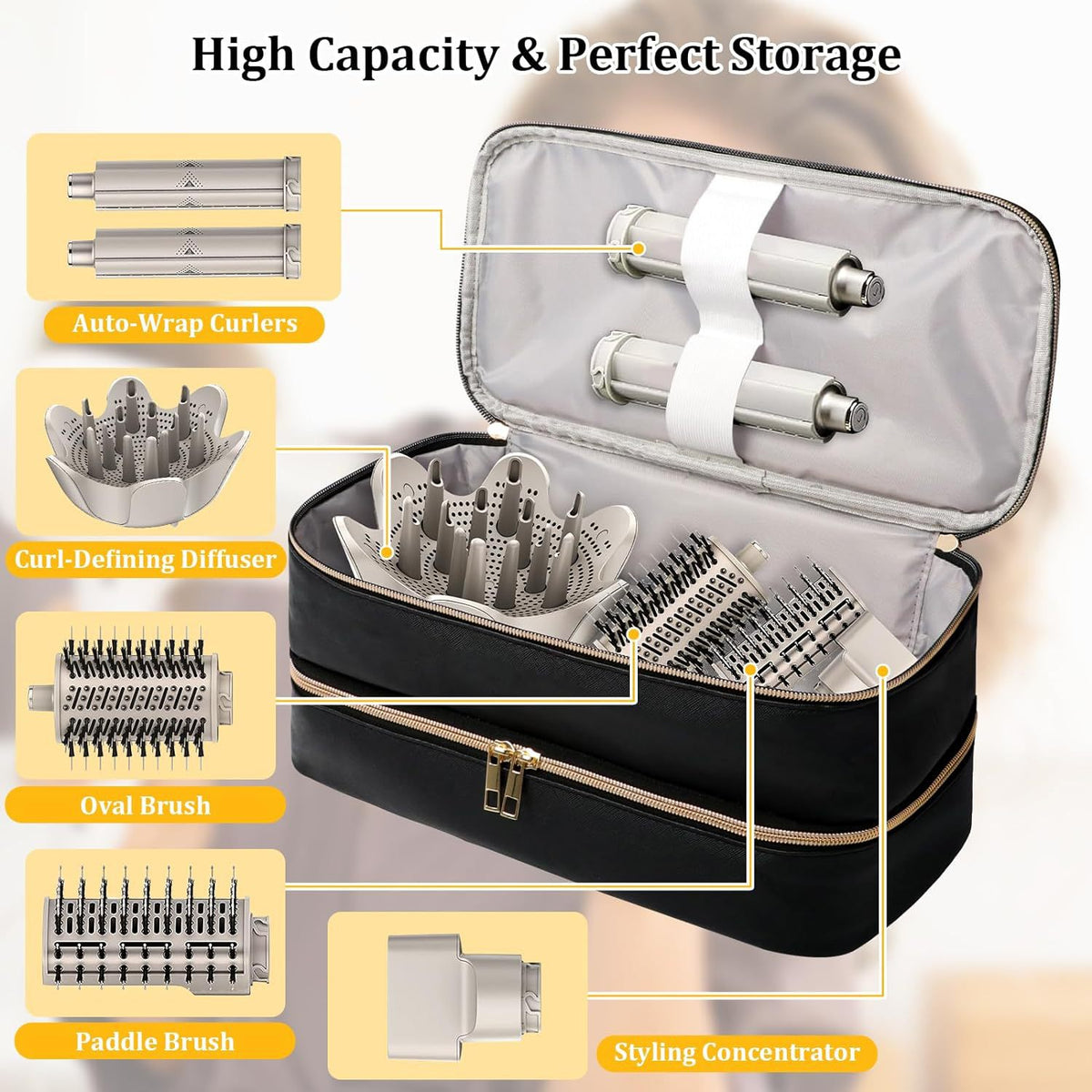 Waterproof Double Layer Hair Tool Storage Bag