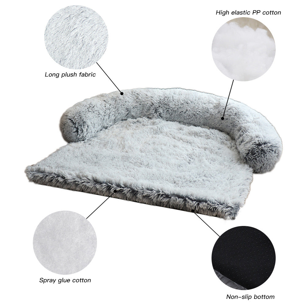 Fuzzy Pet Blanket Bed for Dogs and Cats
