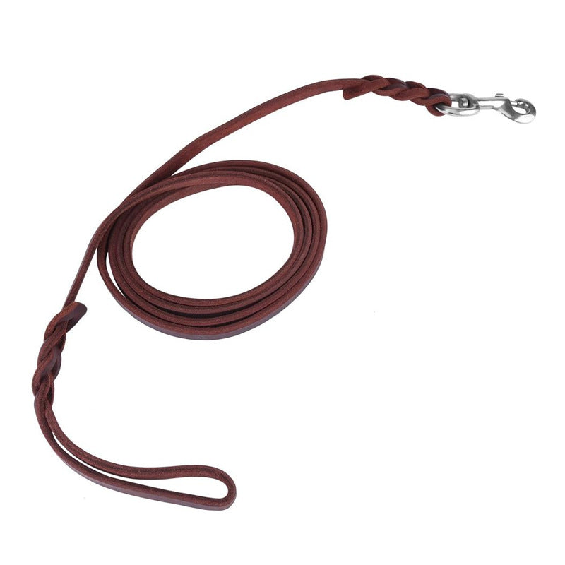 Durable Leather Braided Dog Leash