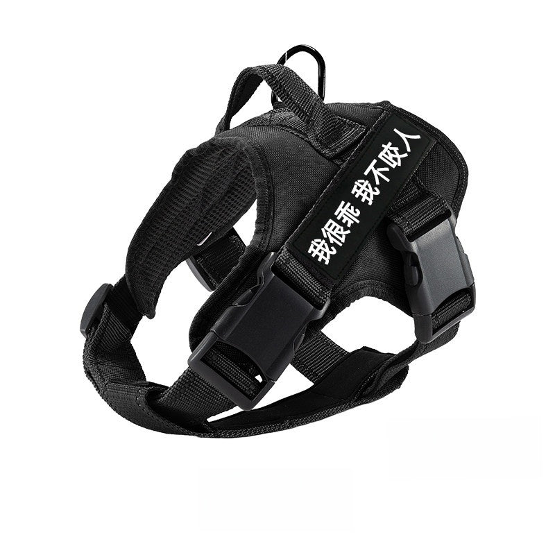 Dog walking vest-style chest harness