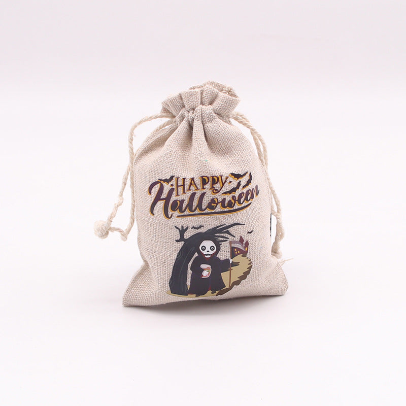Halloween Cotton Drawstring Gift Bag