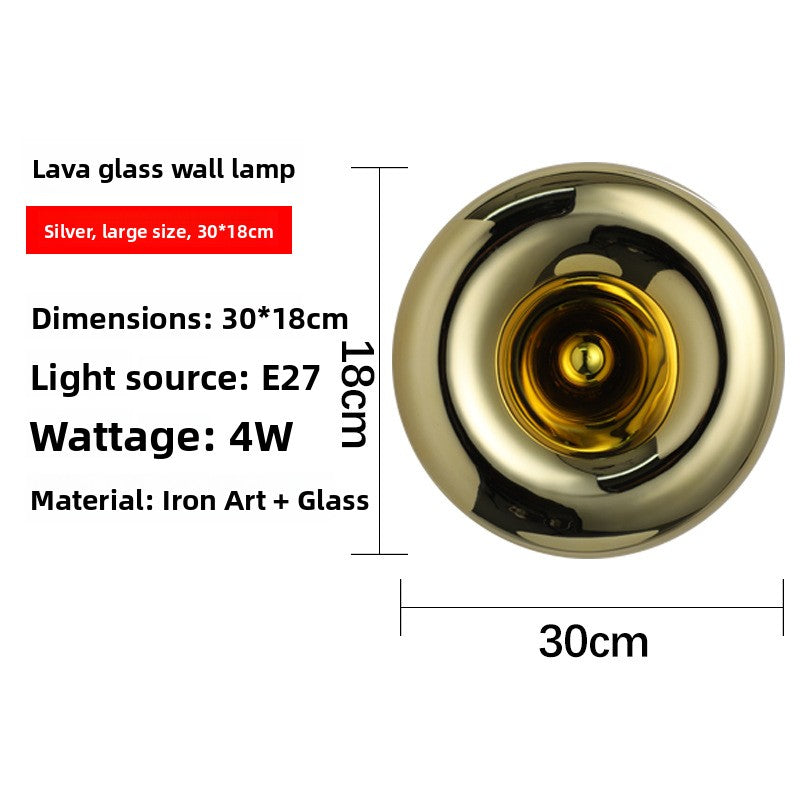 Glass Lava Wall Lamp LED Lighting