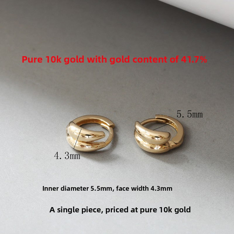 10K Gold Teardrop Ear Cuff