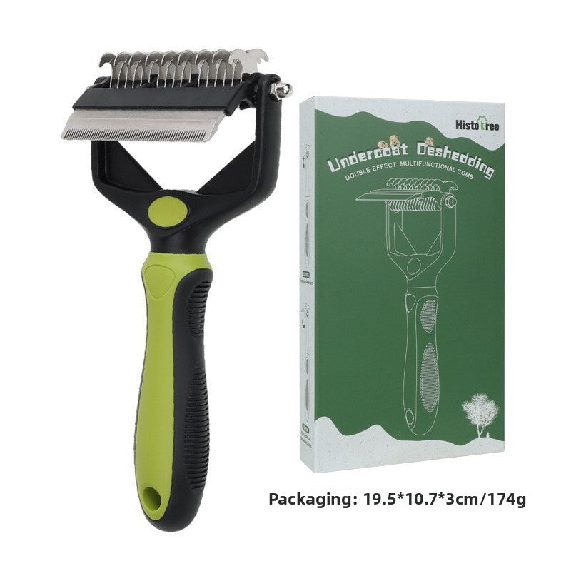 Pet Comb Three-in-One Detangling Grooming Tool for Dogs and Cats