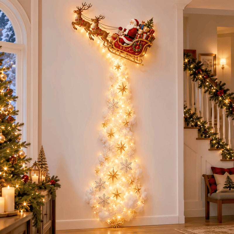 Wooden Christmas Spiral Wall Hanging Decor