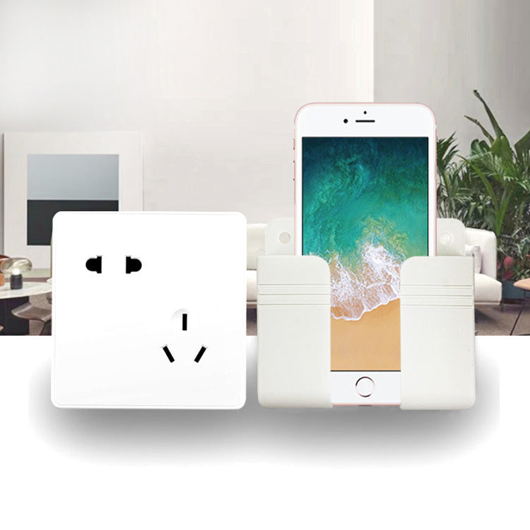 Wall-mounted adhesive no-drill phone holder