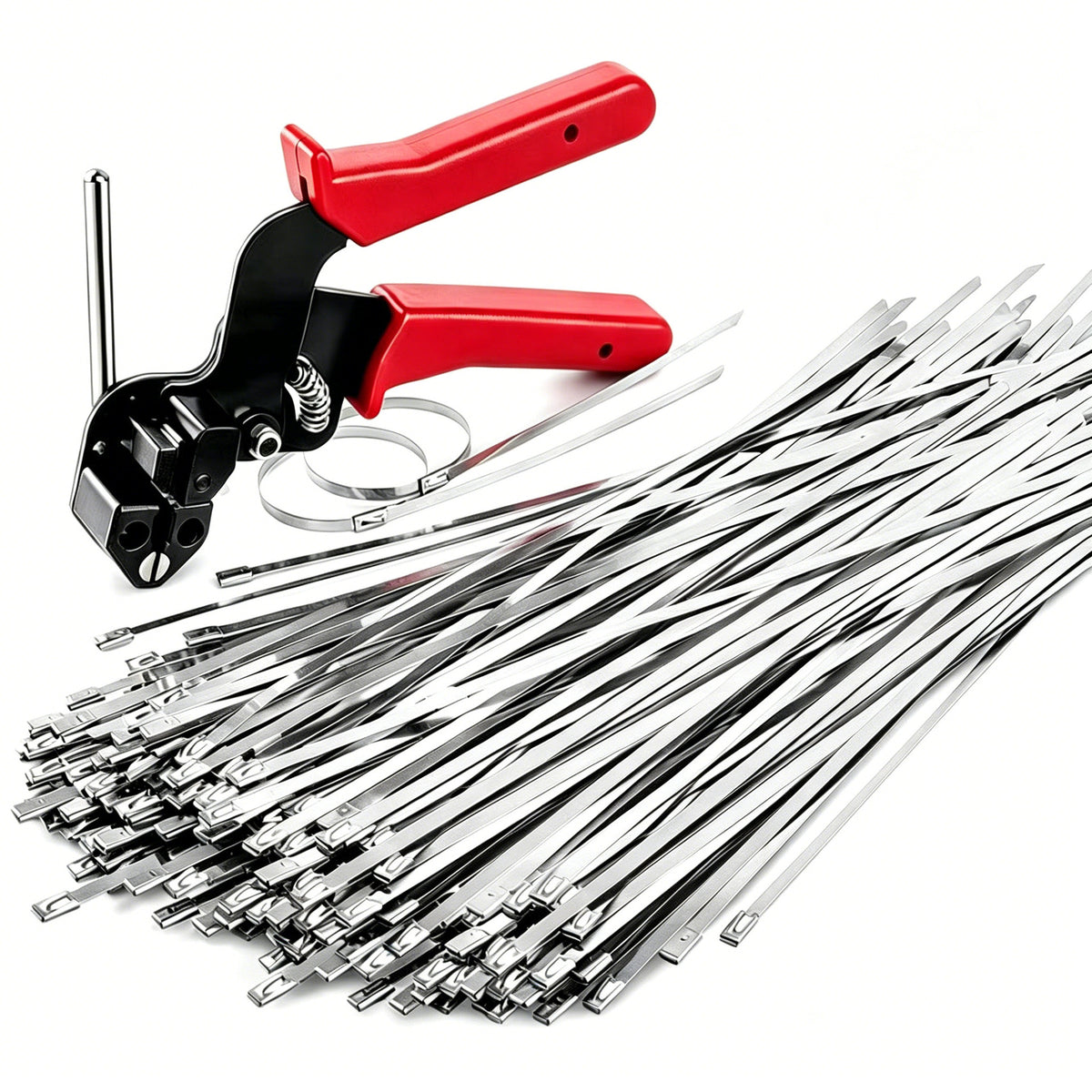 Self-locking stainless steel cable tie tool