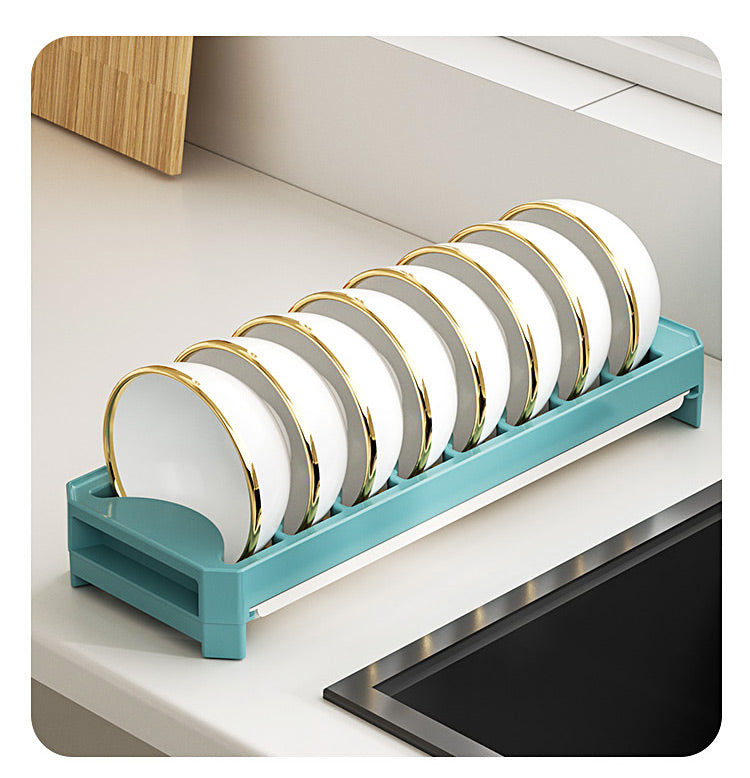 Kitchen Pull Out Dish Drainer Storage Rack