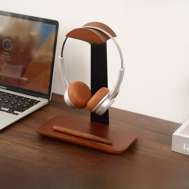 Wooden and Iron Headphone Stand