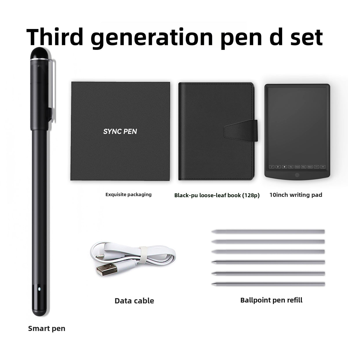 Smart Pen with Electronic Paper Sync Notebook