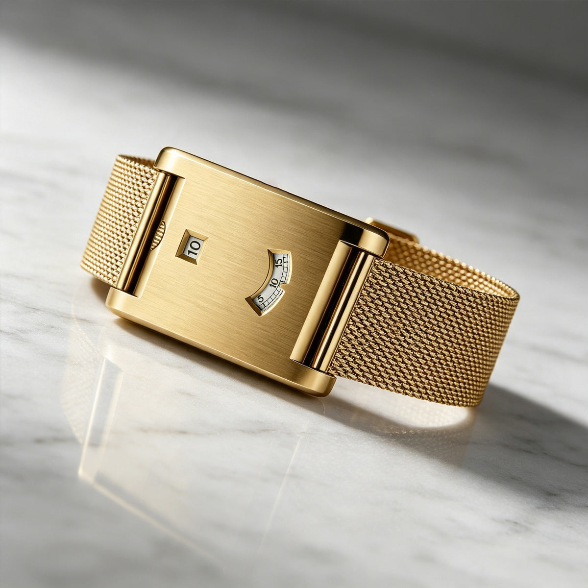 Square Digital Leather Strap Watch