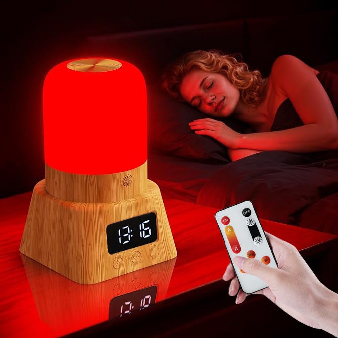 Portable LED bedside ambiance lamp