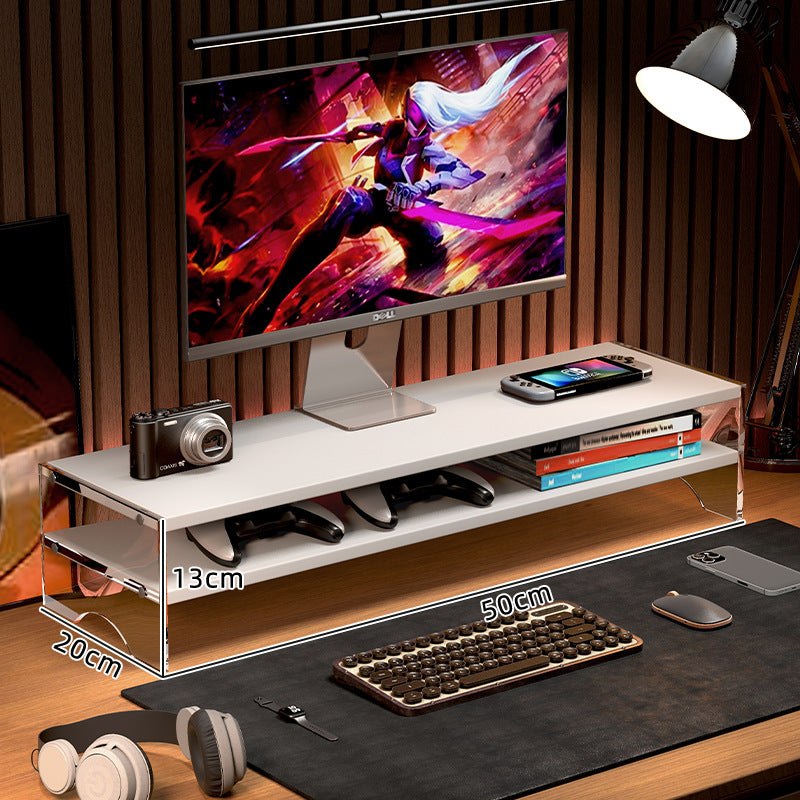 Adjustable Monitor Stand Riser with Storage Shelf