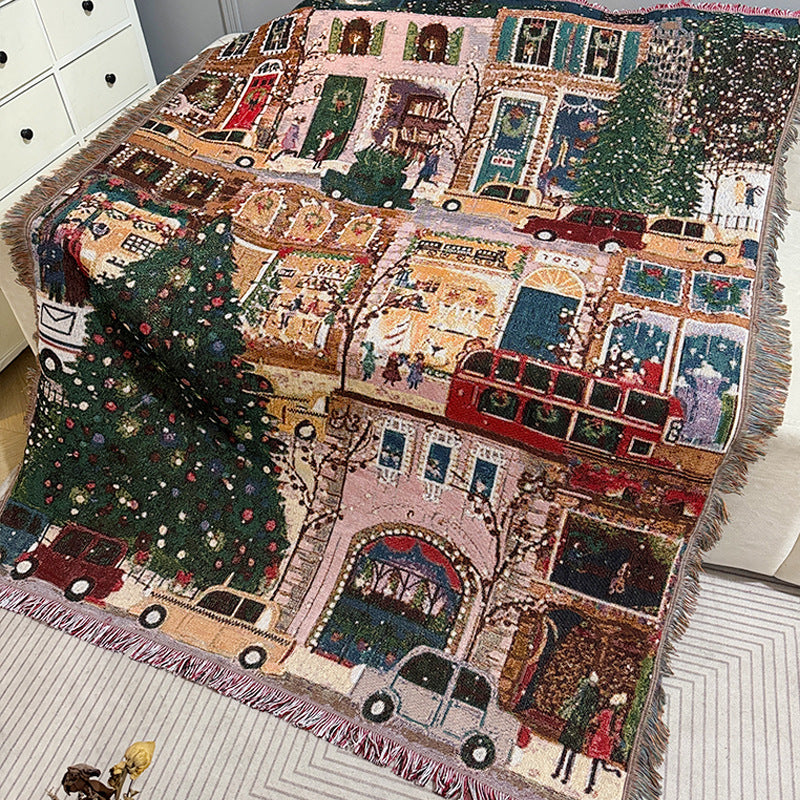 Christmas Tapestry Blanket Wall Decoration
