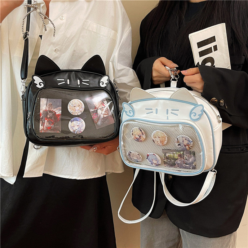 Mechanical Cat Cat PU Large Capacity Crossbody Bag