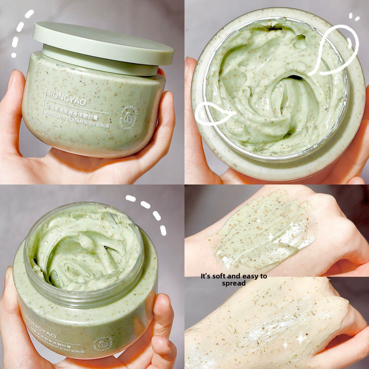 Avocado Ice Cream Body Scrub