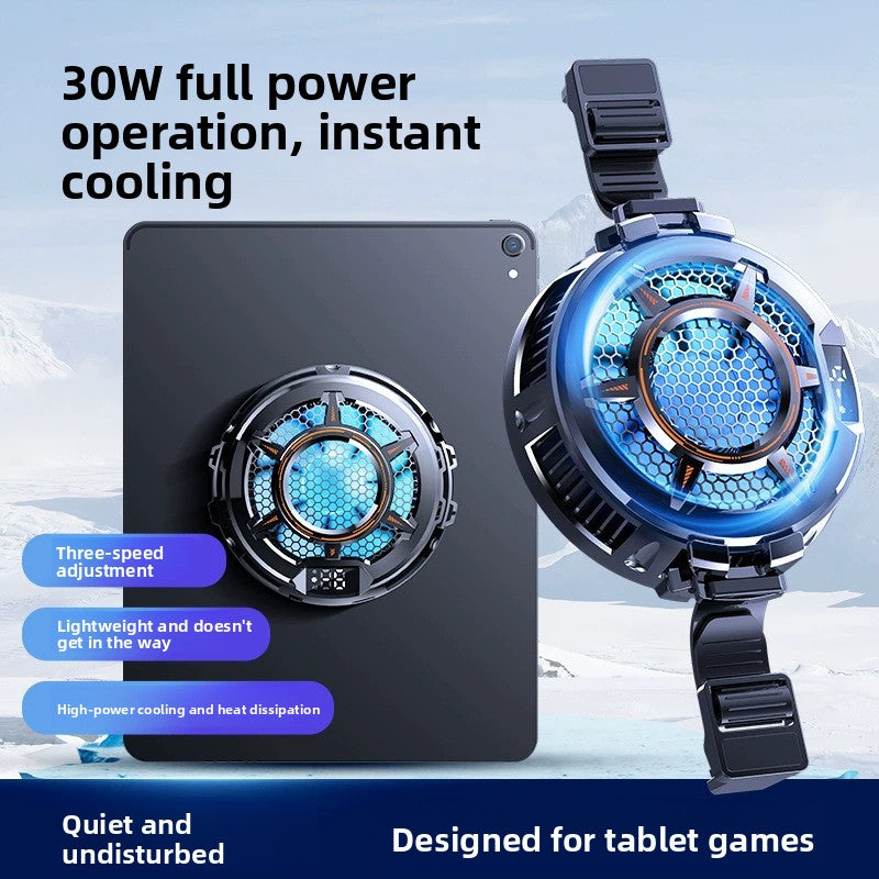 Semiconductor Tablet Cooler with Magnetic Suction, Digital Display, and 3-Level Adjustment