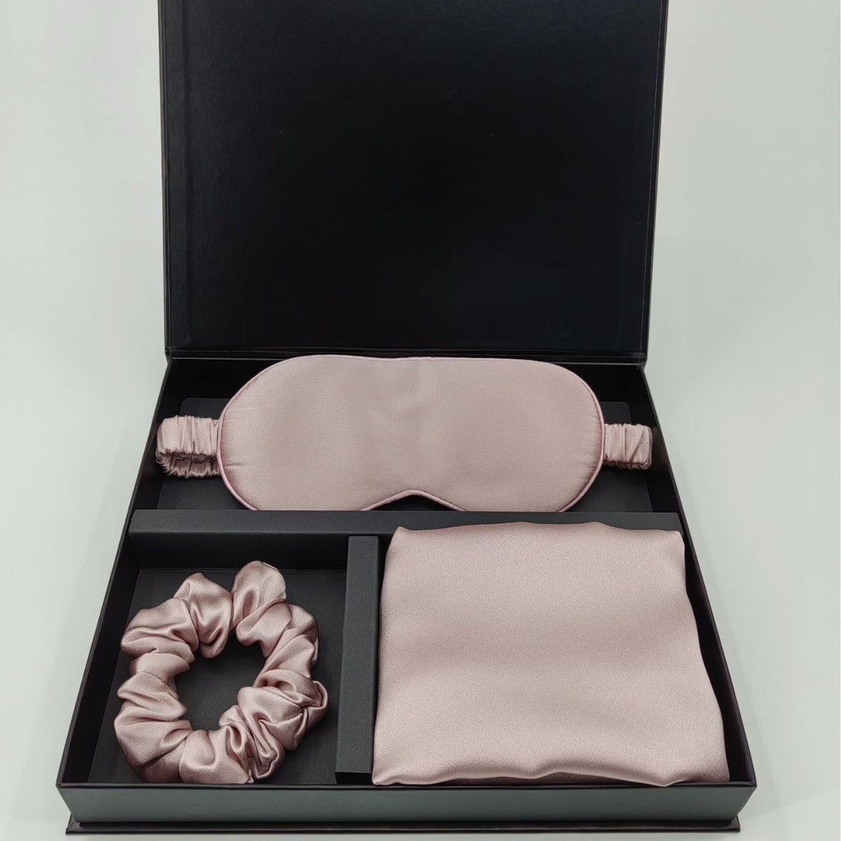 Silk pillowcase, eye mask, hair band