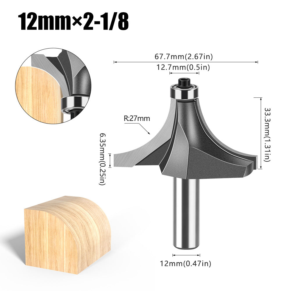 Tungsten Steel Round Angle Woodworking Milling Cutter