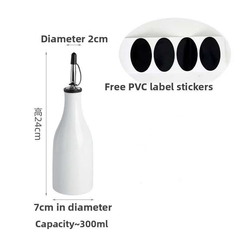 Ceramic Kitchen Oil and Vinegar Dispenser Bottle
