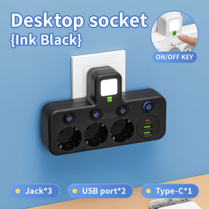 European Standard USB-C Power Socket Strip