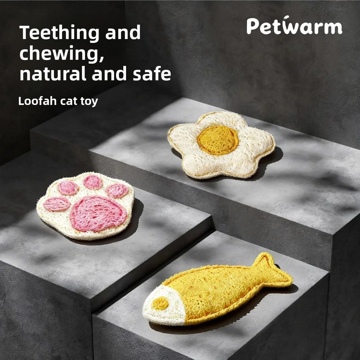 Loofah Cat Toy Great for Teeth Cleaning and Relieving Boredom