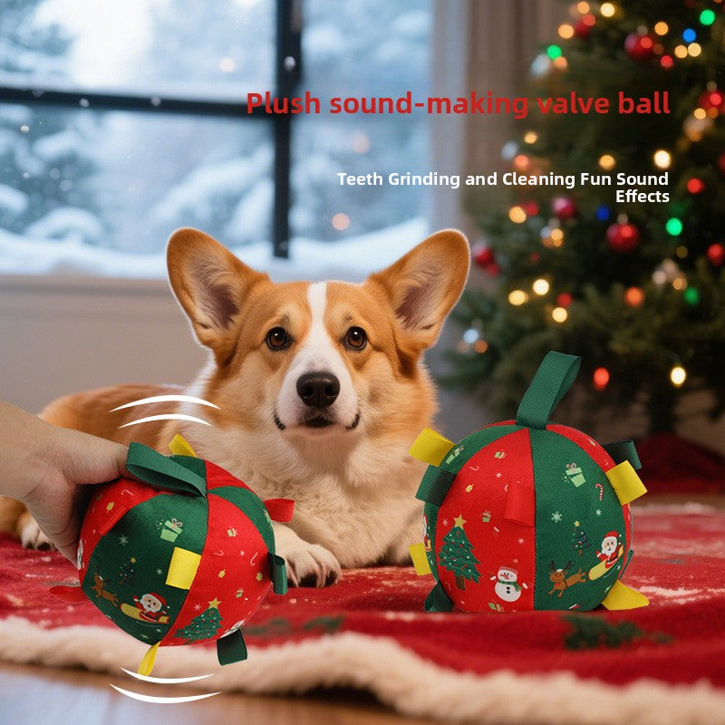 Christmas-Themed Dog Toy Ball