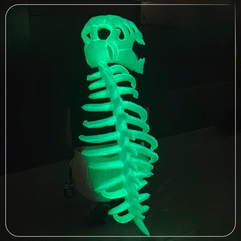 Halloween glow-in-the-dark dinosaur skeleton headgear