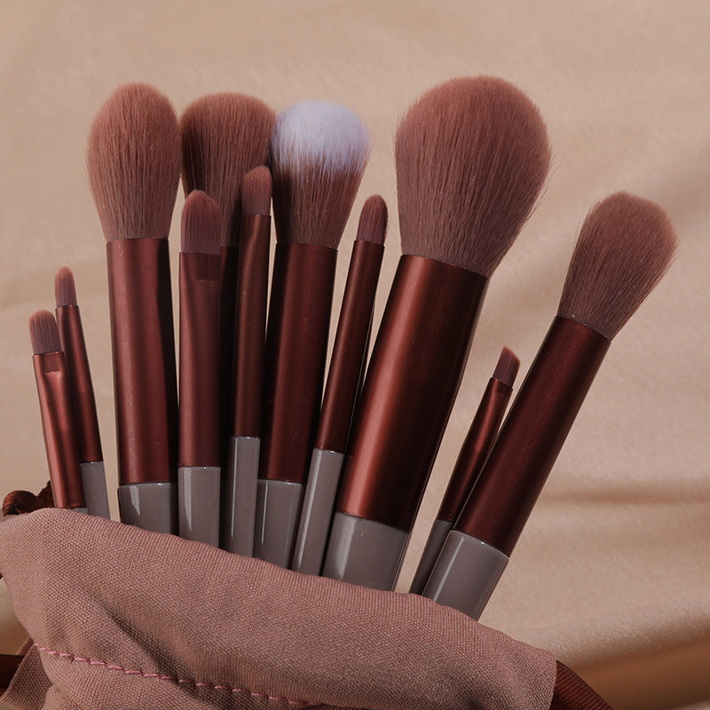 13-Piece Makeup Brush Set with Cloth Bag