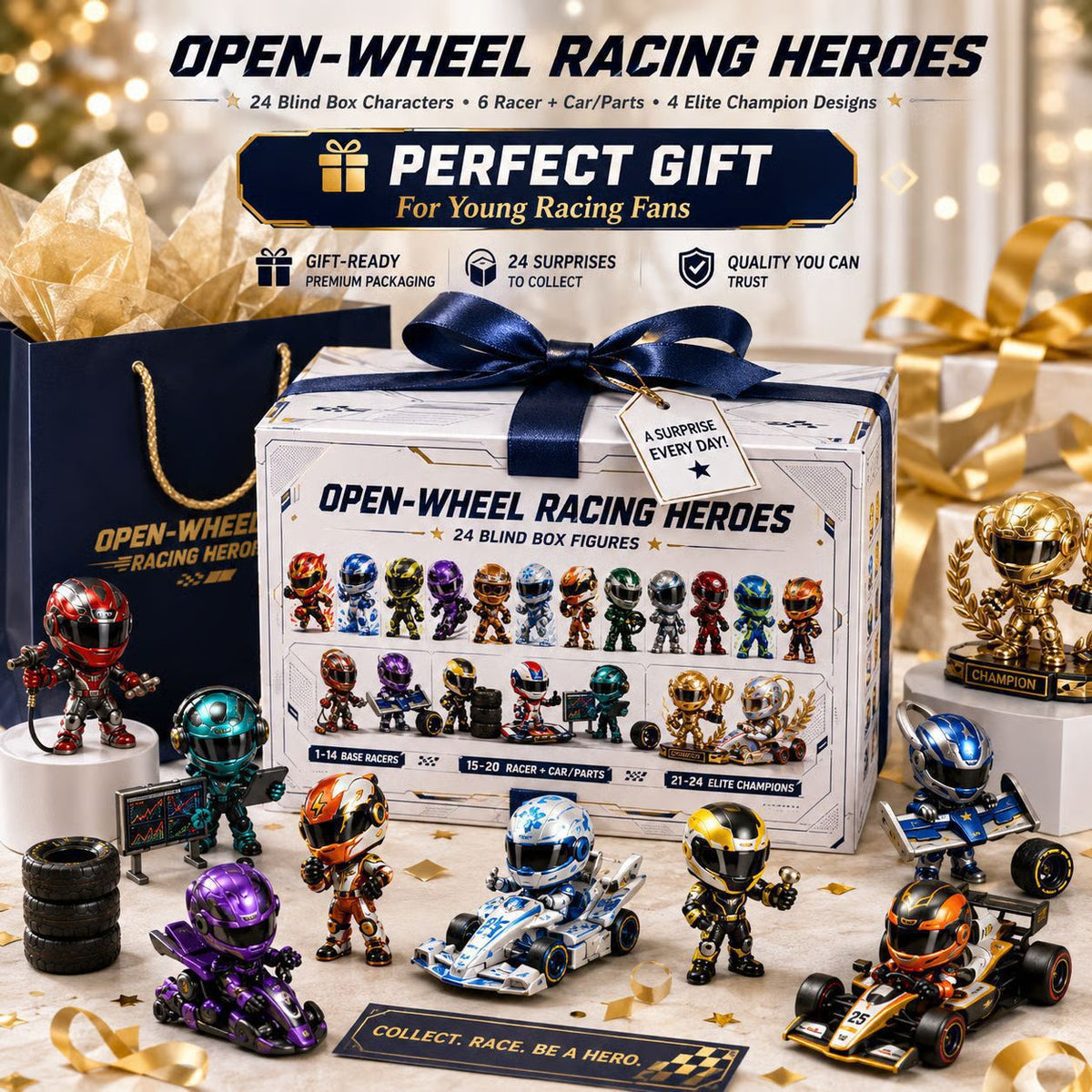 2026 Racing Series DIY Acrylic Advent Calendar Christmas Blind Box Model Building Set