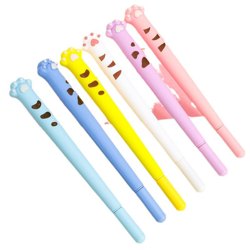Soft Glue Cat Claw 0.5mm Gel Pen Cute Plant Design