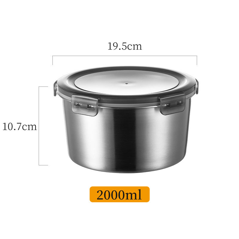 304 stainless steel food container with leak-proof lid